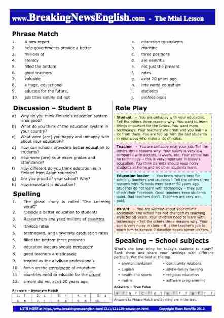 A 2-Page Mini-Lesson - World Education