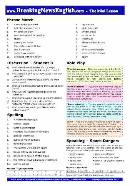 A 2-Page Mini-Lesson - Meteorite