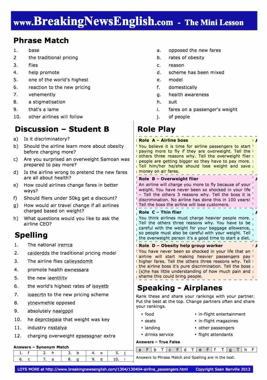 A 2-Page Mini-Lesson - Airline Passengers