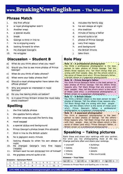 A 2-Page Mini-Lesson - Prince George