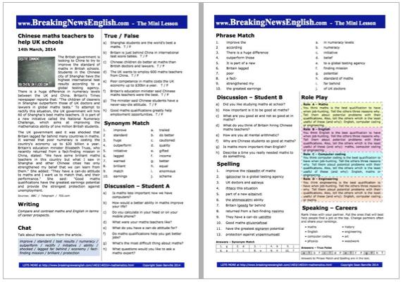 A 2-Page Mini-Lesson - Mathematics