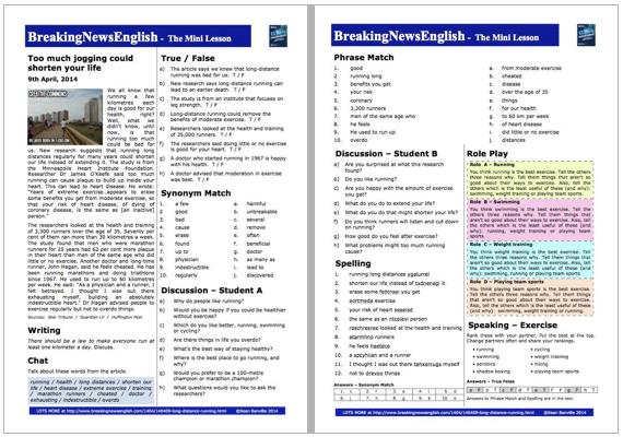 A 2-Page Mini-Lesson - Running