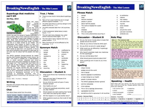 A 2-Page Mini-Lesson - Superbugs