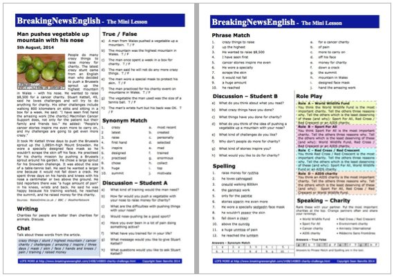 A 2-Page Mini-Lesson - Charity