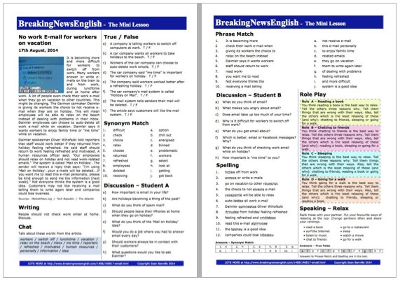 A 2-Page Mini-Lesson - E-mail