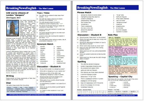 A 2-Page Mini-Lesson - London