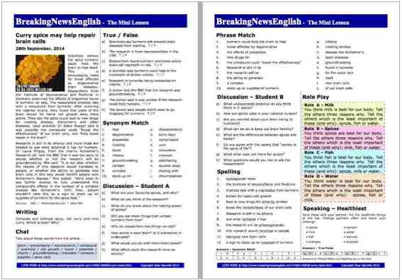 A 2-Page Mini-Lesson - Curry Spice