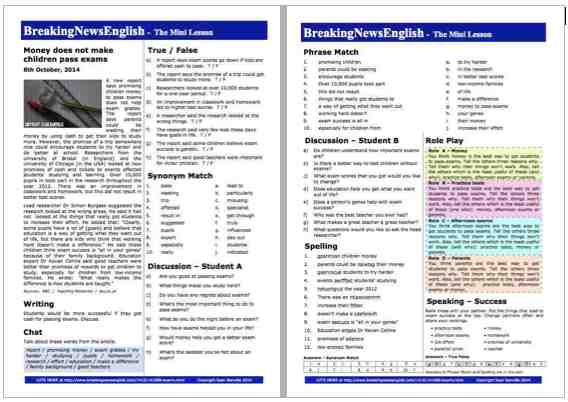 A 2-Page Mini-Lesson - Exam Results