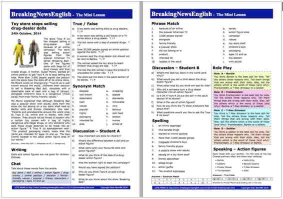 A 2-Page Mini-Lesson - Action Figure