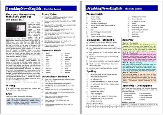 A 2-Page Mini-Lesson - Gum Disease