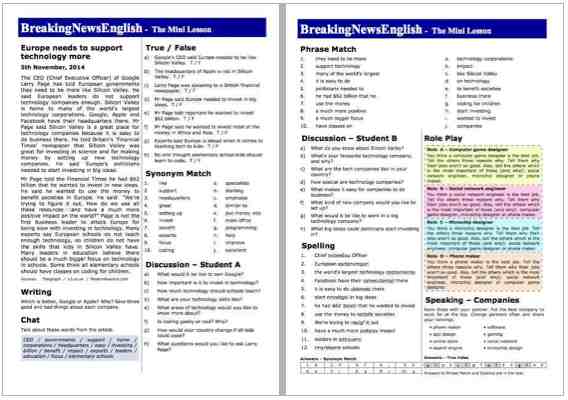 A 2-Page Mini-Lesson - Silicon Valley