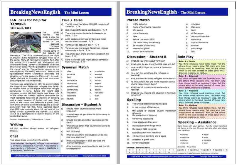 A 2-Page Mini-Lesson - Yarmouk