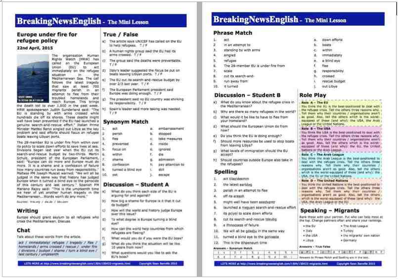 A 2-Page Mini-Lesson - Refugee Policy