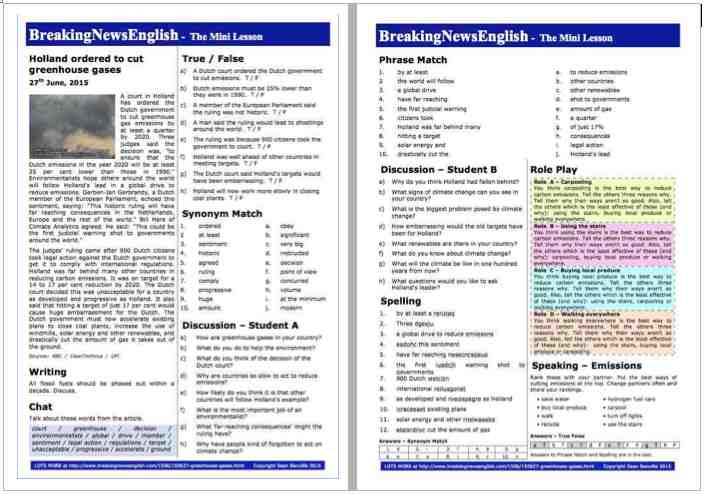 A 2-Page Mini-Lesson - Greenhouse Gases