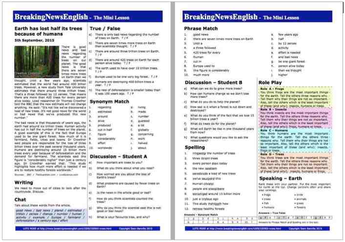 A 2-Page Mini-Lesson - Trees